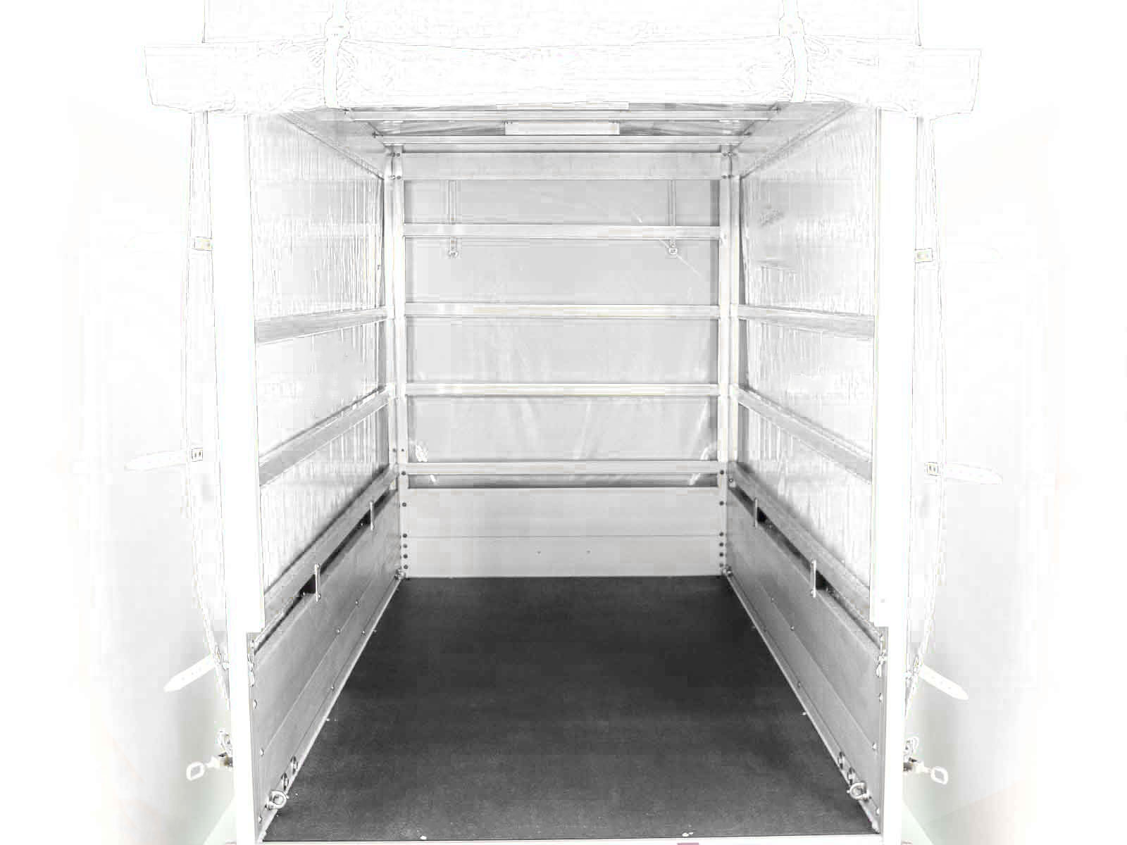 Anhänger Typ 4.13 | Abmessungen 125x250cm | 1300kg | Hochplane 160cm Weiß | Neufahrzeug – Bild 3