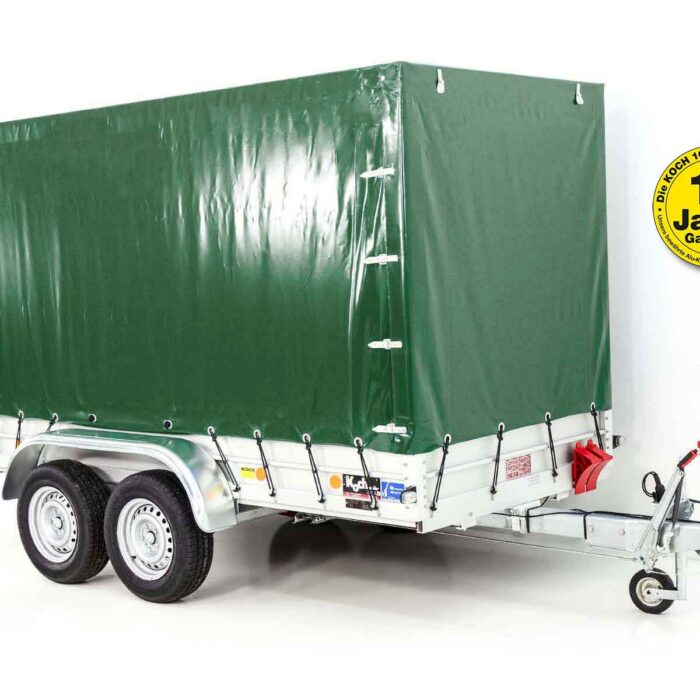 PKW-Anhänger Anhänger | 150x350cm Nutzfläche | 2600kg | mit Plane Grün | Typ 8.26