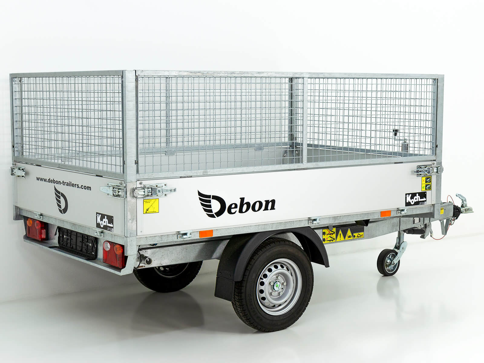 Debon Heckkipper 150x250cm 1,3t - E-Pumpe - Gitter 60 cm Neufahrzeug – Bild 8