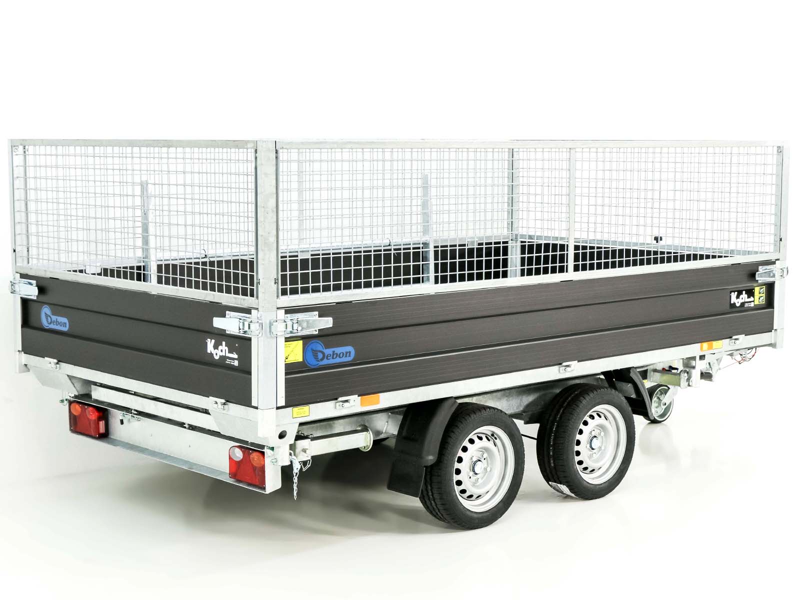 Debon Dreiseitenkipper 180×324 3,5t - Black Edition - Gitter - Rampen - Stützen Neufahrzeug