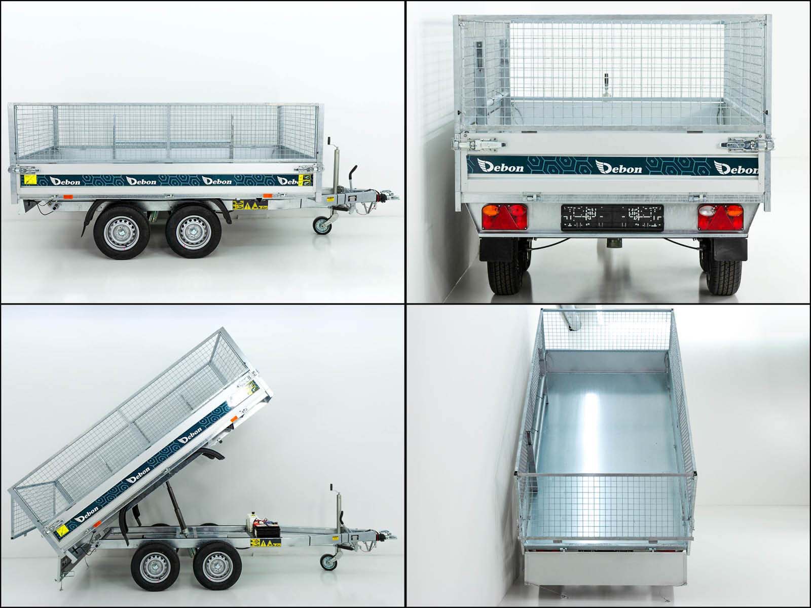 Debon Heckkipper 155x305cm 2,0t - E-Pumpe - Gitter 60 cm - AKTION Neufahrzeug – Bild 6