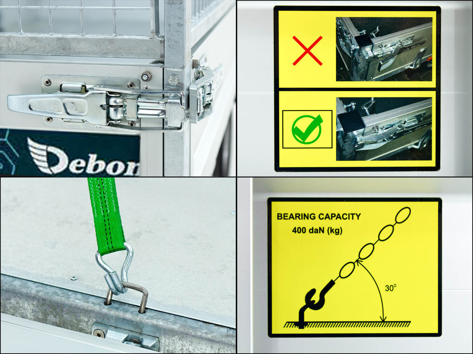 Debon Heckkipper 155x305cm 2,0t - E-Pumpe - Gitter 60 cm - AKTION Neufahrzeug – Bild 8