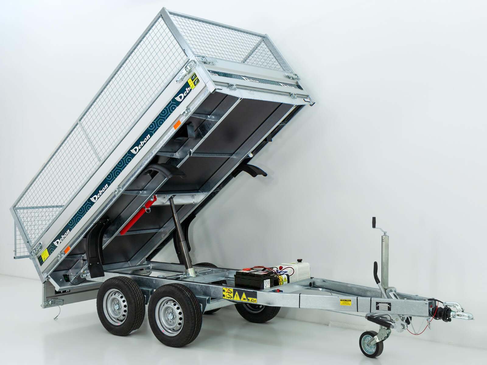 Debon Heckkipper 155x305cm 2,0t - E-Pumpe - Gitter 60 cm - AKTION Neufahrzeug