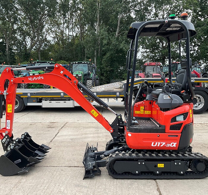 KUBOTA U17-3A-Neu: Kompakter Minibagger, 57 Std, Baujahr 2023, 11,3 kW, 1,7 t